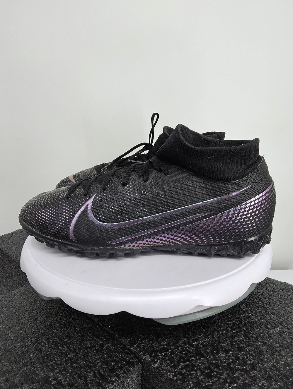 Nike Mercurial Superfly 7 Academy TF Black Iridescent Soccer Cleats Men’s Size 8